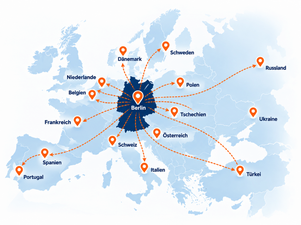 berlin hub europe route network